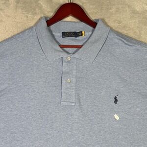Polo Ralph Lauren Polo Shirt Mens 4XB 4XL Big Blue Short Sleeve Cotton Soft